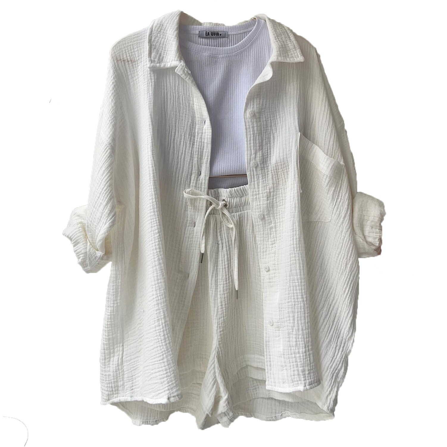 Camille – Ensemble en coton élégant femme