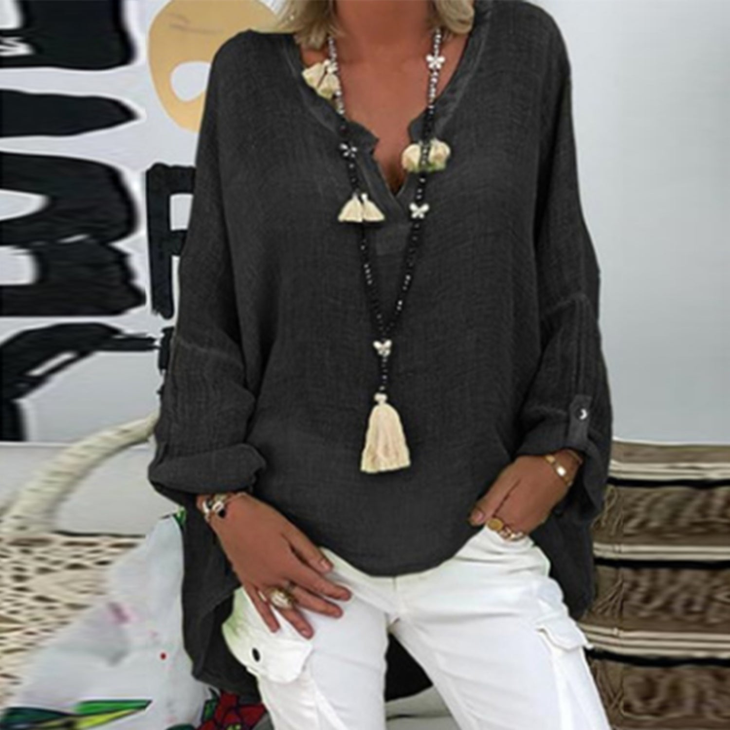 Amandine – Blouse élégante en lin femme