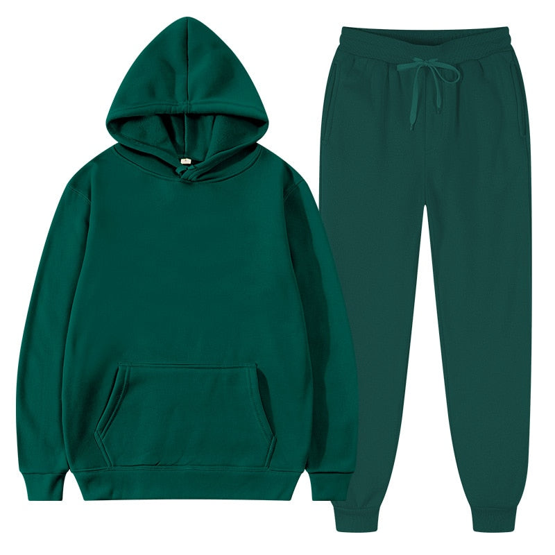 Ensemble jogging femme deux pièces à capuche et taille élastique 10