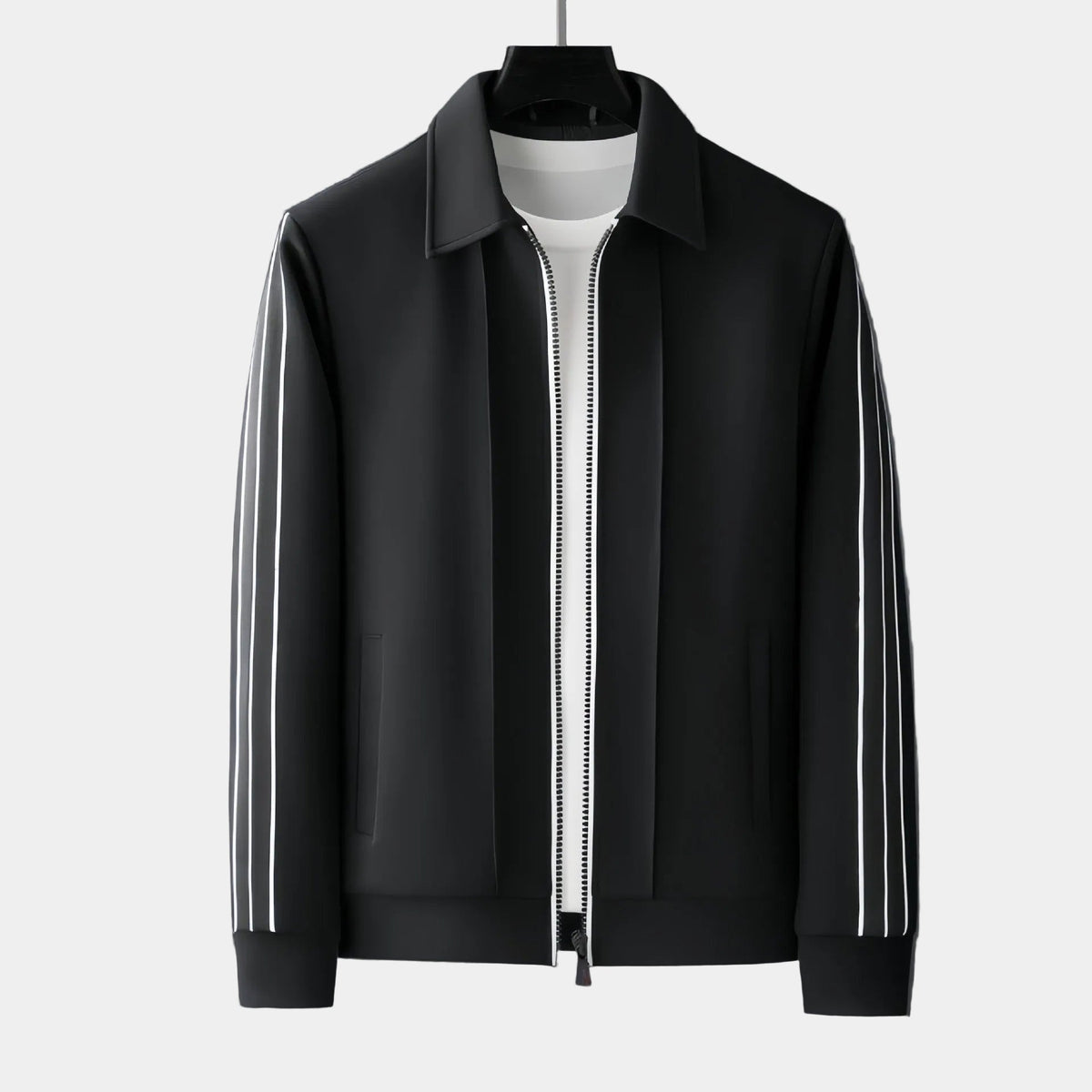 Ensemble jogging homme zippé à bandes latérales 1