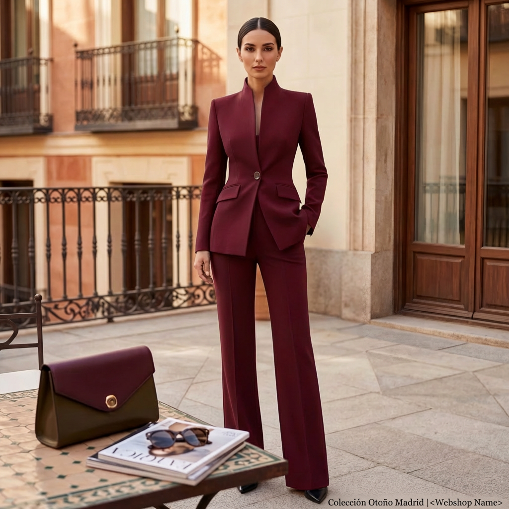 Éléonore – Tailleur femme veste cintrée et pantalon assorti