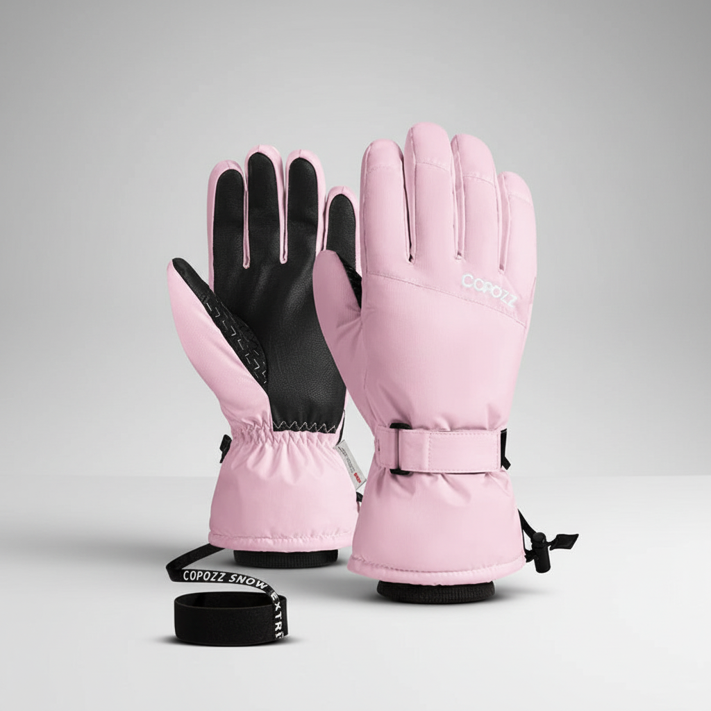 Gants de ski femme déperlants coupe-vent à paume antidérapante 1