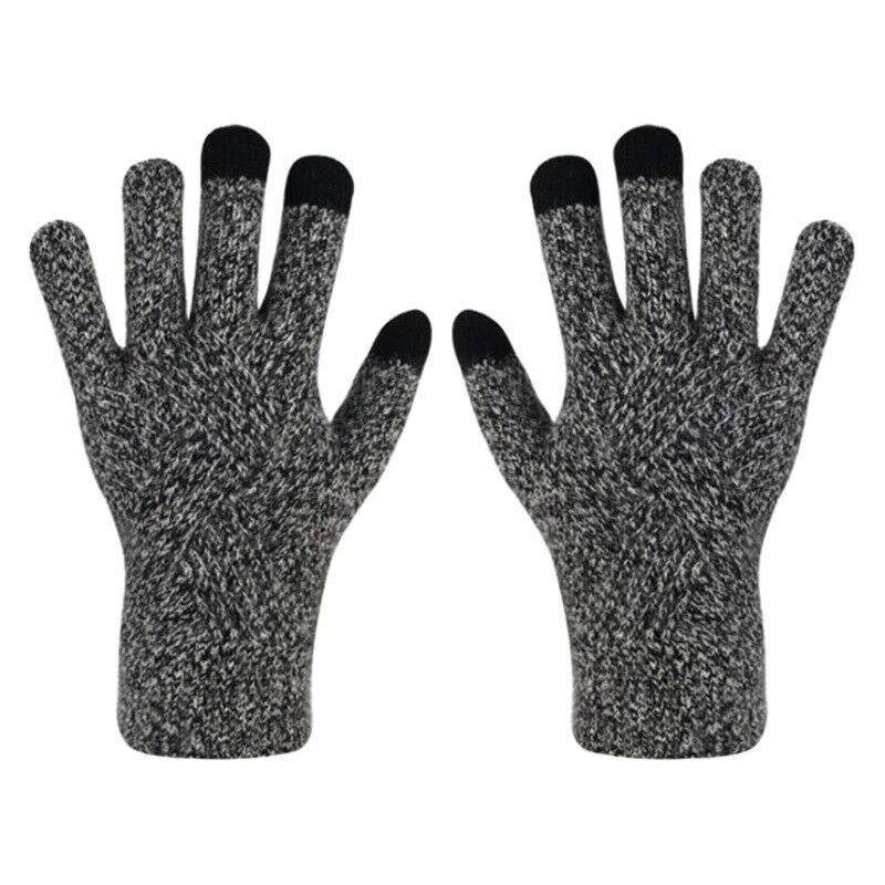 Gants femme en maille de laine chauds pour l'hiver 10