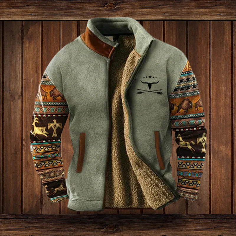 Gilet homme zippé en teddy chaud à l'allure vintage 3