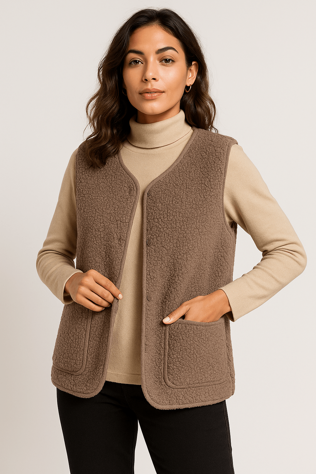 Gilet léger femme en peluche douce pour la mi-saison 6