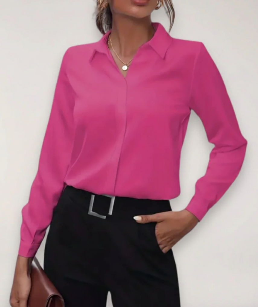 Pauline – Blouse ajustée à boutons femme