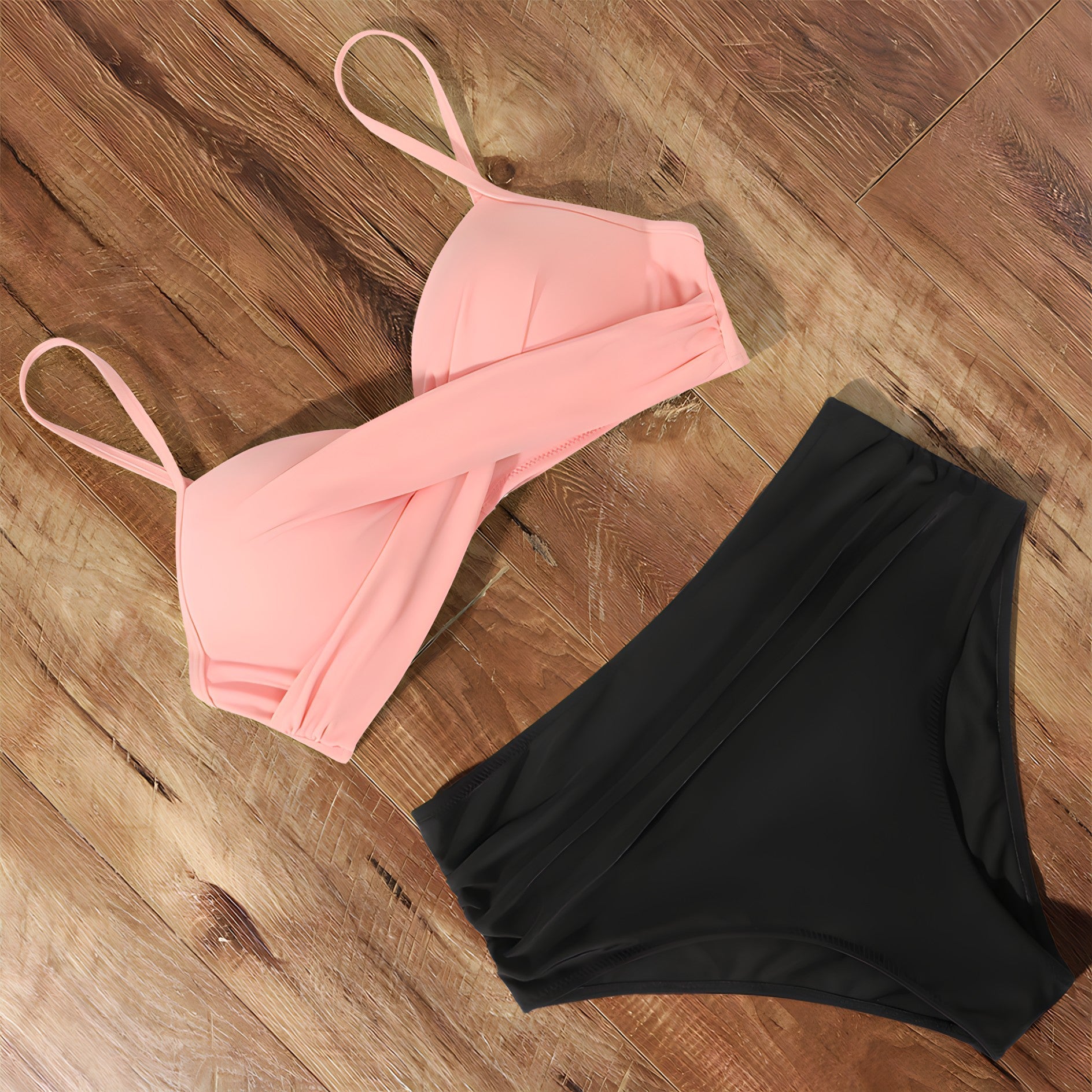 Perrine – Bikini deux pièces taille haute d’été femme