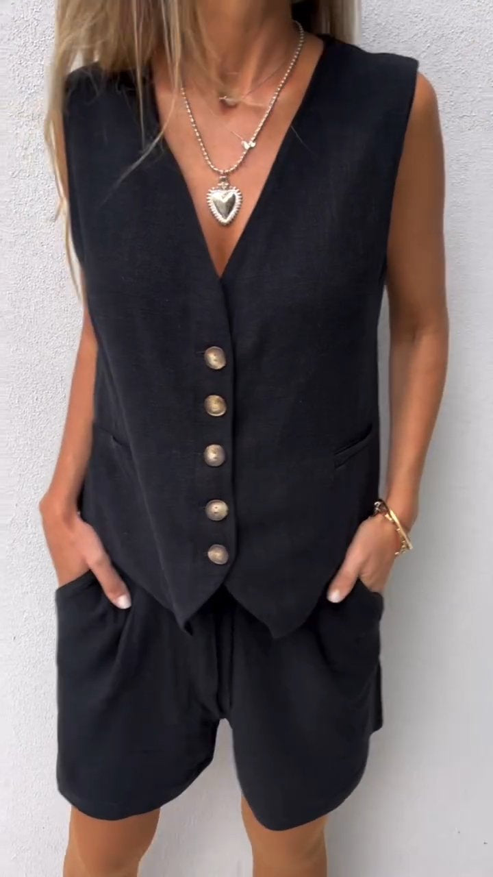 Élise – Ensemble deux pièces avec gilet femme