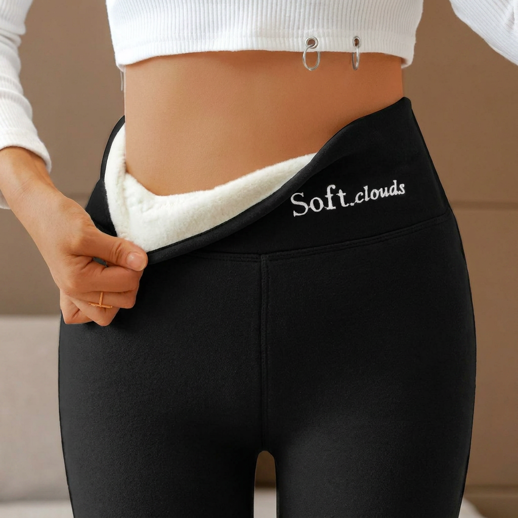 Legging thermique femme polaire taille haute 2