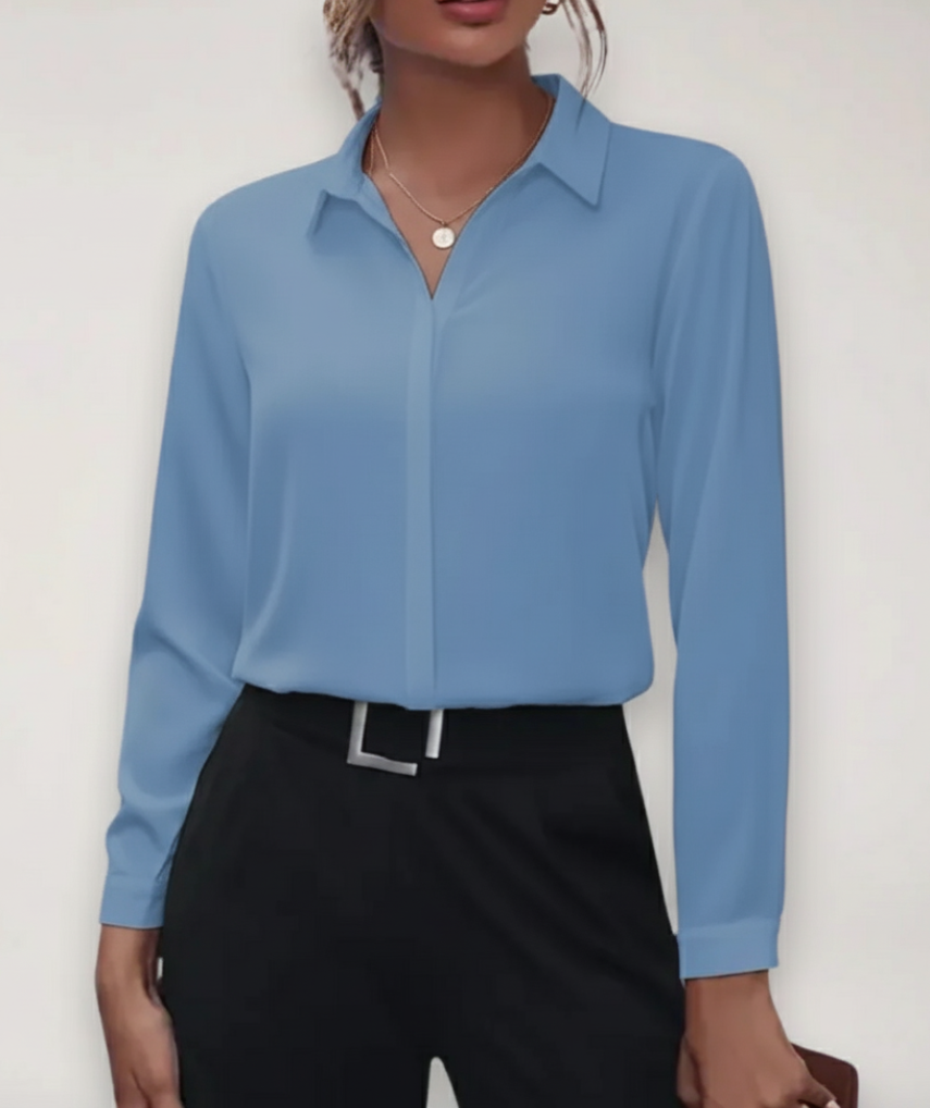 Pauline – Blouse ajustée à boutons femme