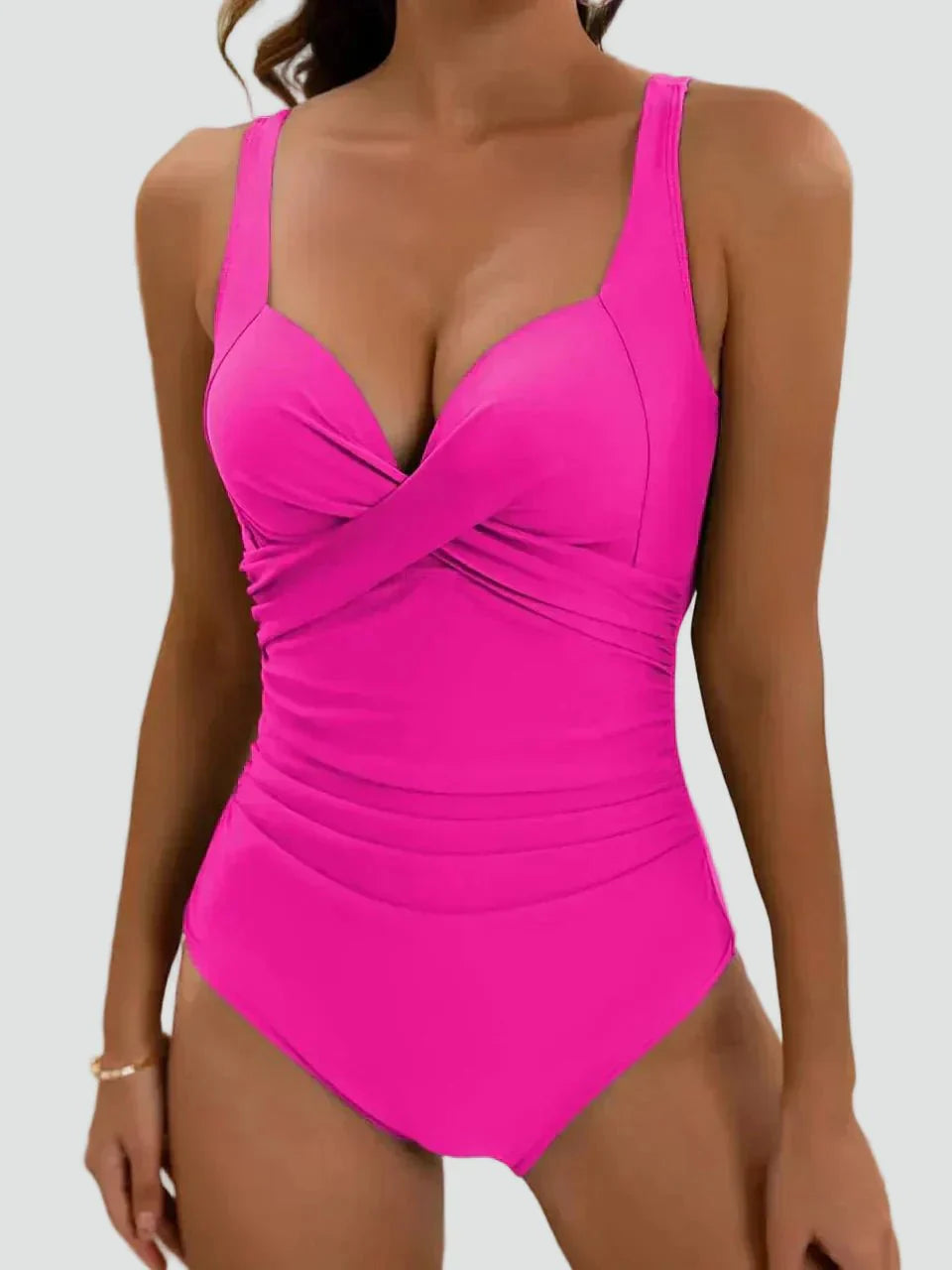 Maillot de bain une pièce sculptant à fronces