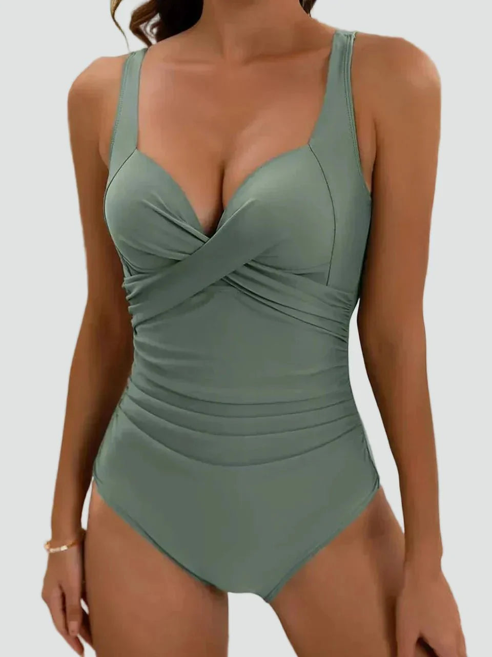 Maillot de bain une pièce sculptant à fronces