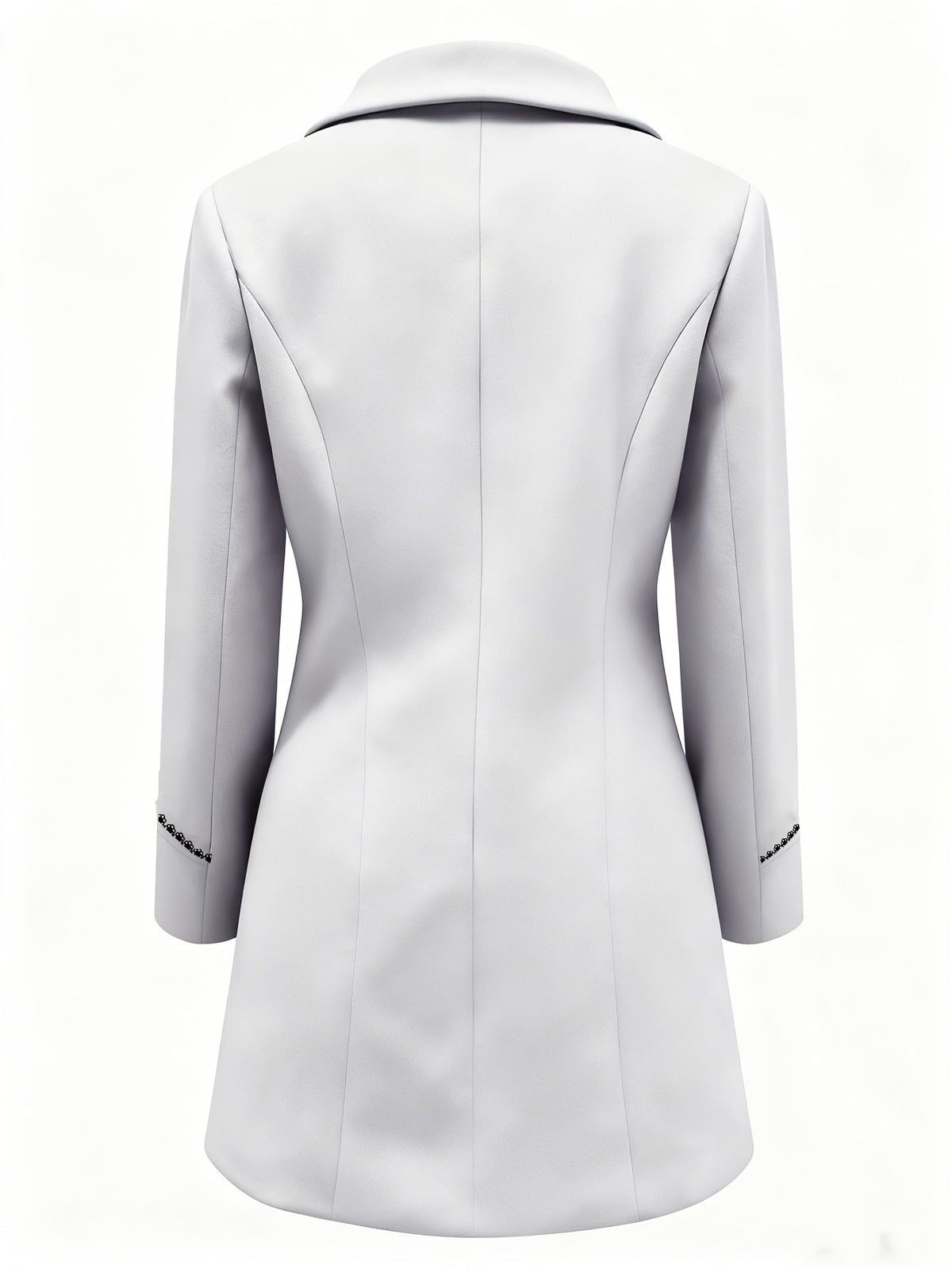 Manteau femme mi-long cintré à col à revers et double boutonnage 9