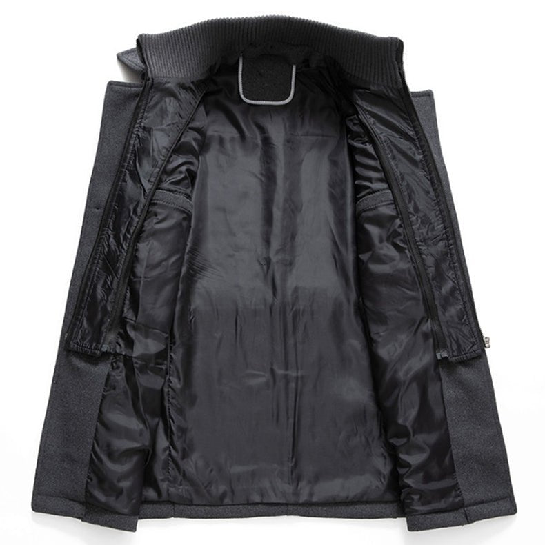 Manteau long homme classique à épaules structurées 7