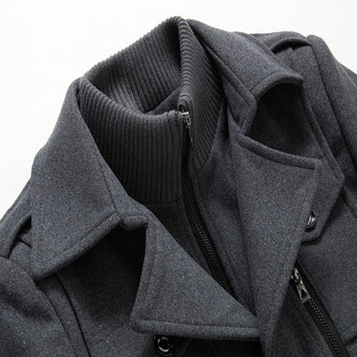 Manteau long homme hiver et automne coupe fluide 6