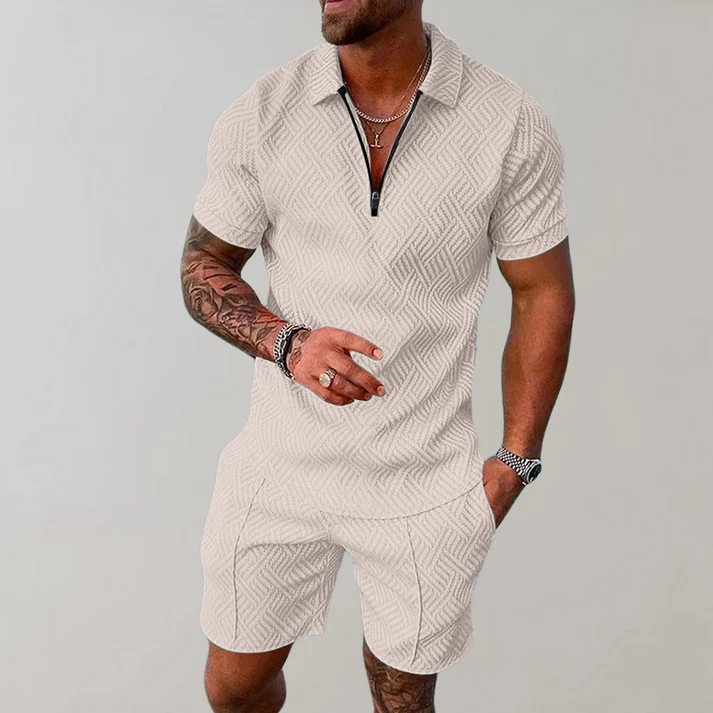Léo – Ensemble polo et short casual homme