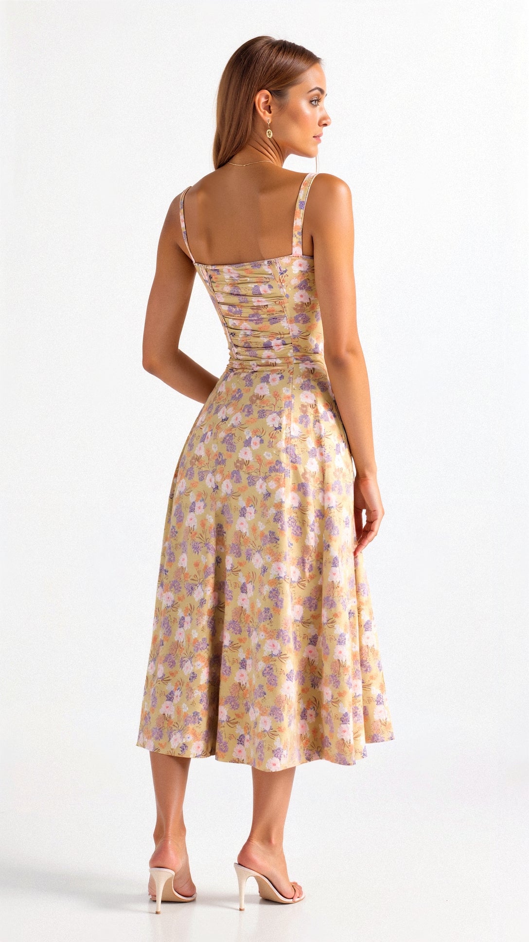 Mathilde – Robe midi à corset femme