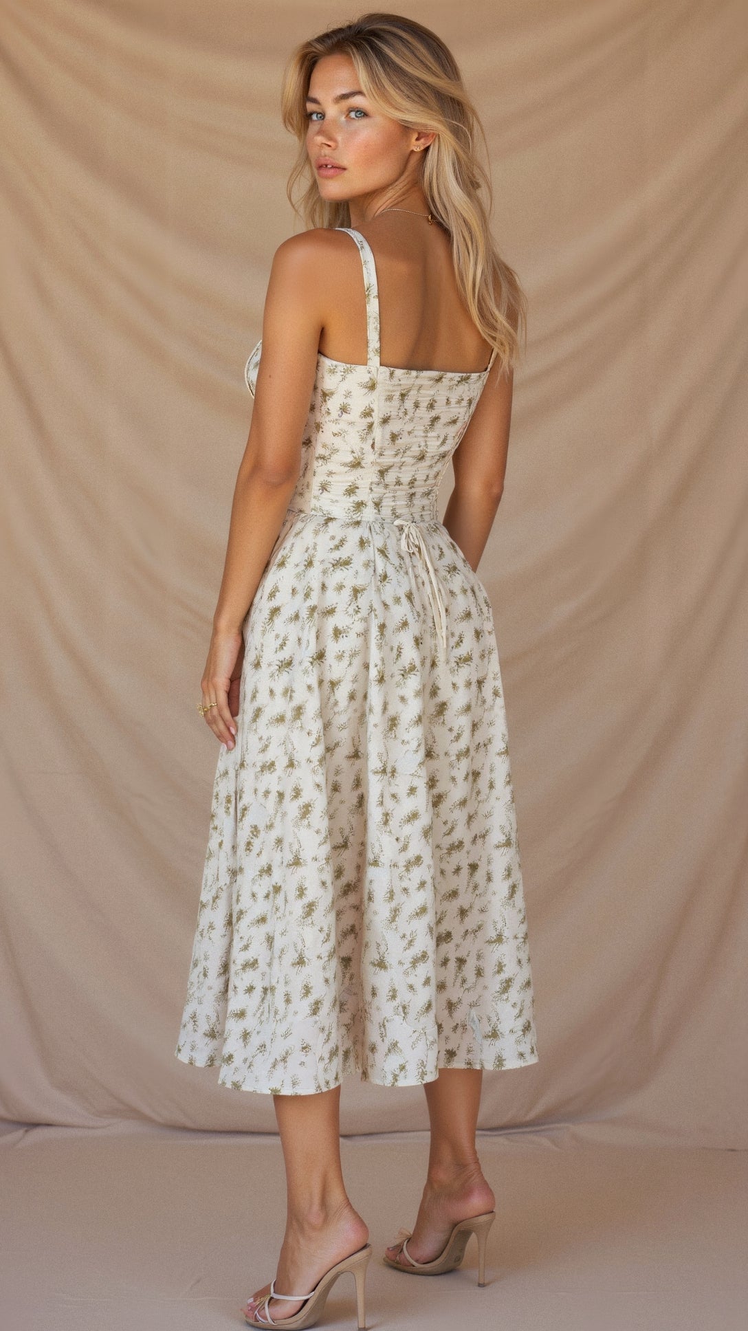 Mathilde – Robe midi à corset femme
