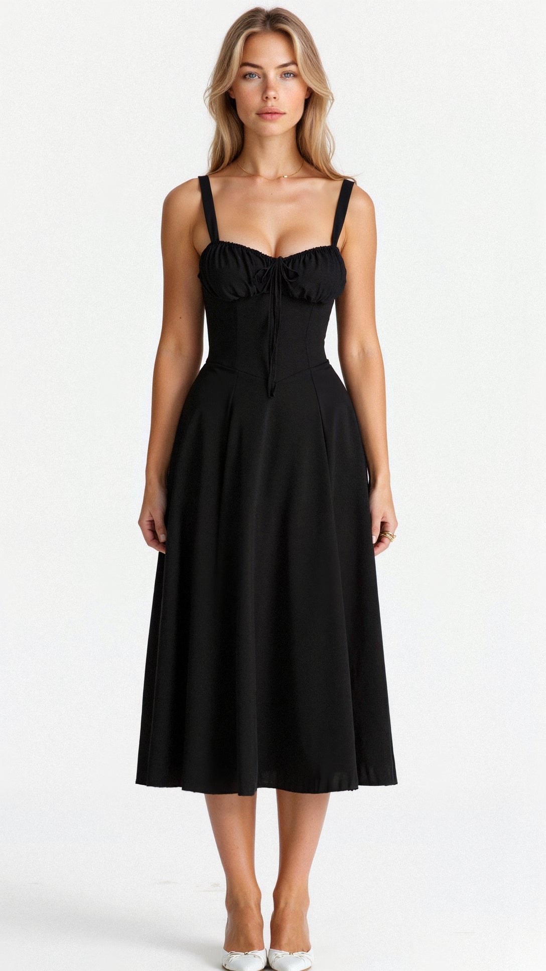 Mathilde – Robe midi à corset femme