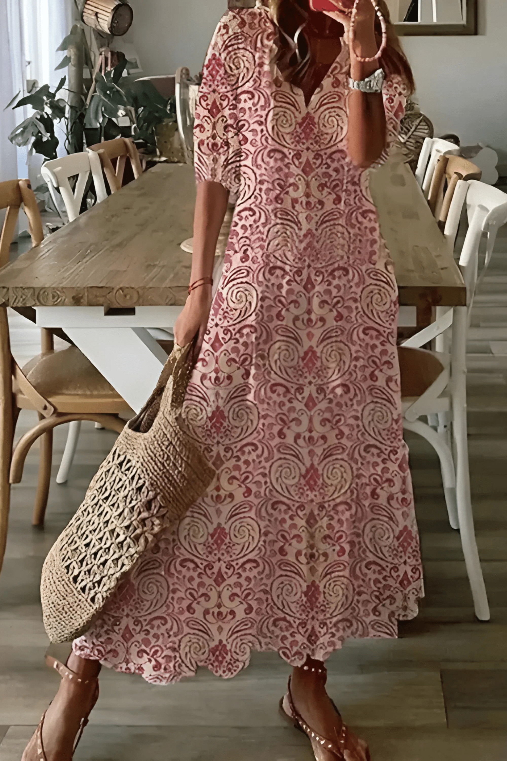 Juliette – Robe midi légère et imprimée femme