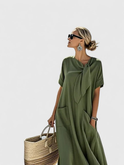 Mélusine – Robe maxi élégante d’été avec poches femme