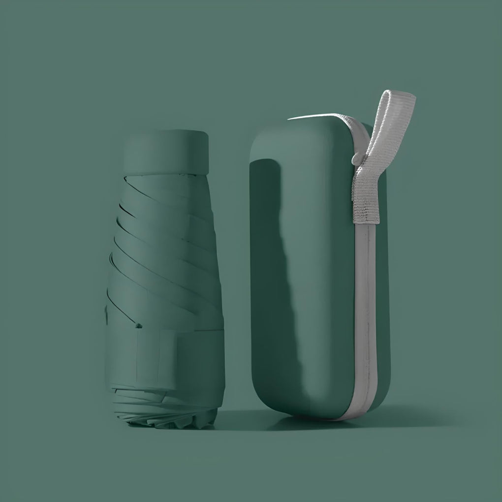 Parapluie pliant compact anti-vent avec étui déperlant et armature en acier inoxydable 4