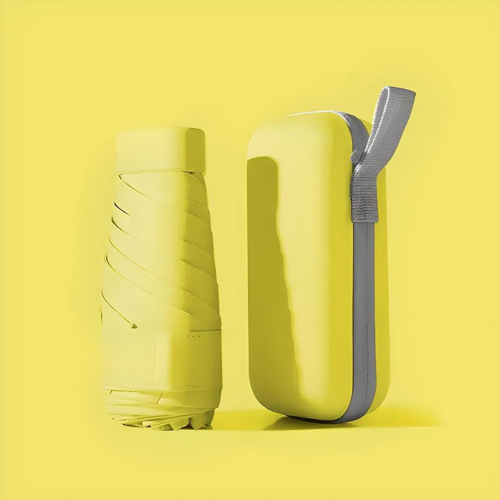 Parapluie pliant compact anti-vent avec étui déperlant et armature en acier inoxydable 5