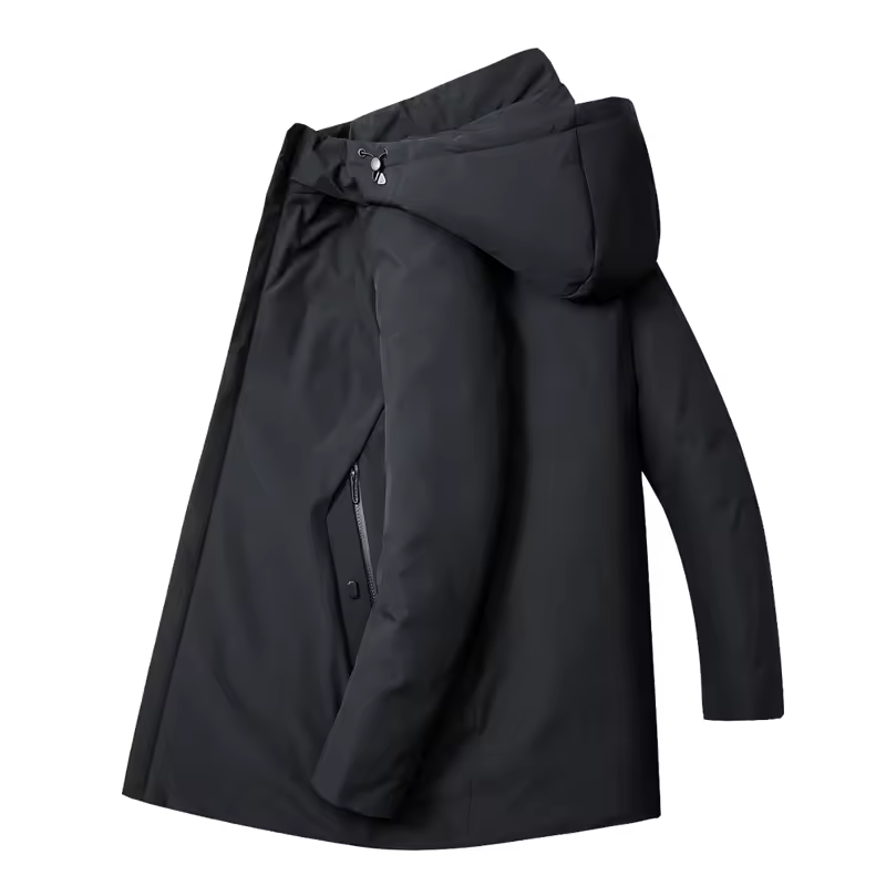 Parka homme à capuche matelassée zippée pour l'hiver 3