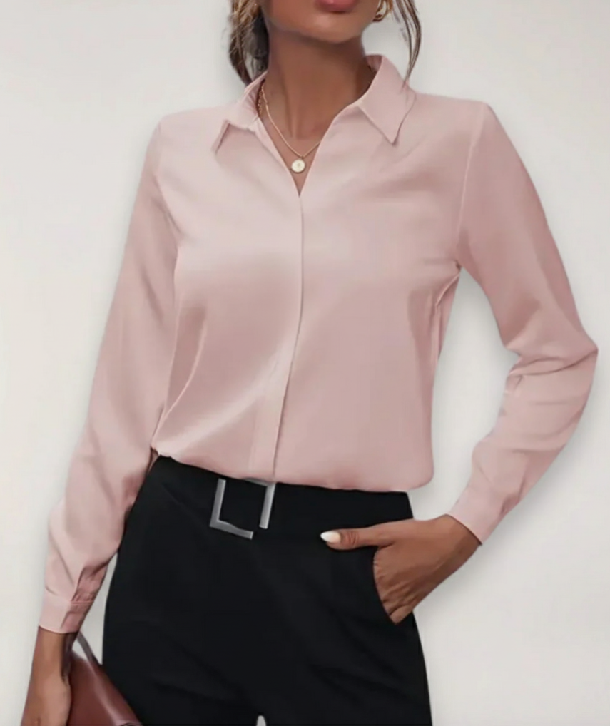 Pauline – Blouse ajustée à boutons femme