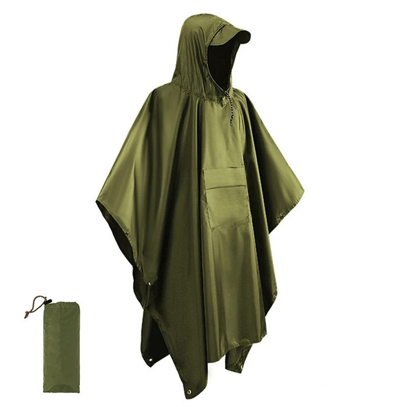 Poncho de pluie imperméable à capuche unisexe avec étui de rangement 1