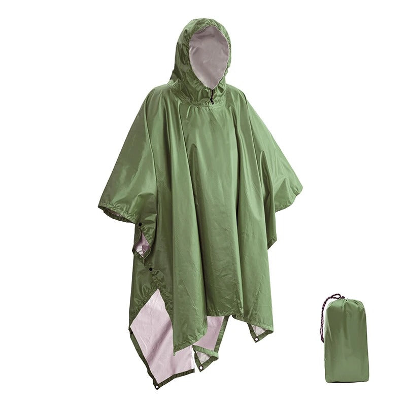 Poncho de pluie imperméable à capuche unisexe avec étui de rangement 2