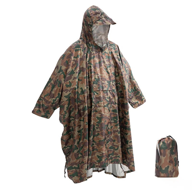 Poncho de pluie imperméable à capuche unisexe avec étui de rangement 4