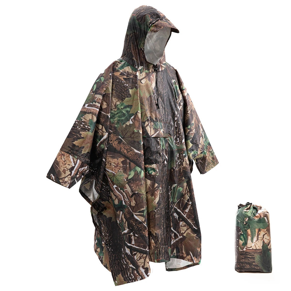 Poncho de pluie imperméable à capuche unisexe avec étui de rangement 5