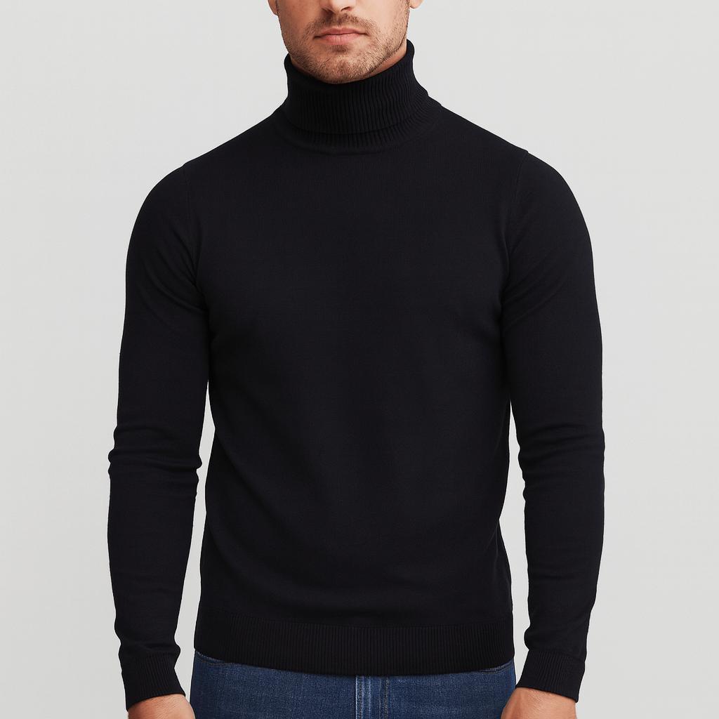 Pull col roulé homme en coton léger, fin et respirant 6