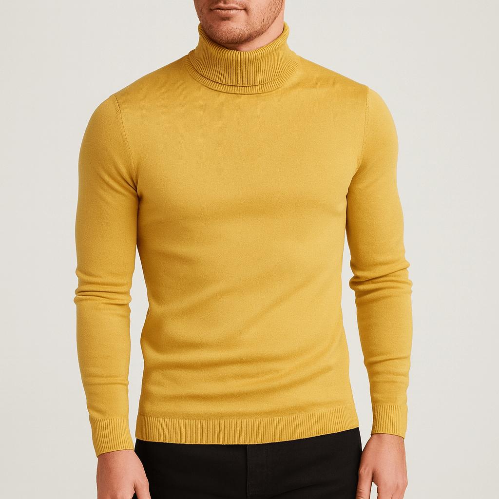 Pull col roulé homme en coton léger, fin et respirant 7