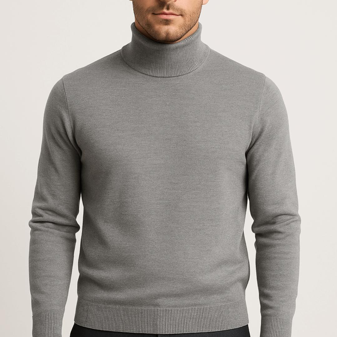 Pull col roulé homme en coton léger, fin et respirant 9