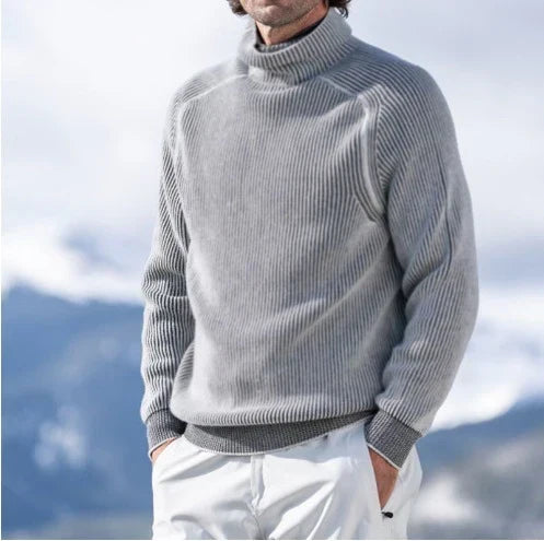 Pull col roulé homme en laine moelleuse et chaude pour l'hiver 4