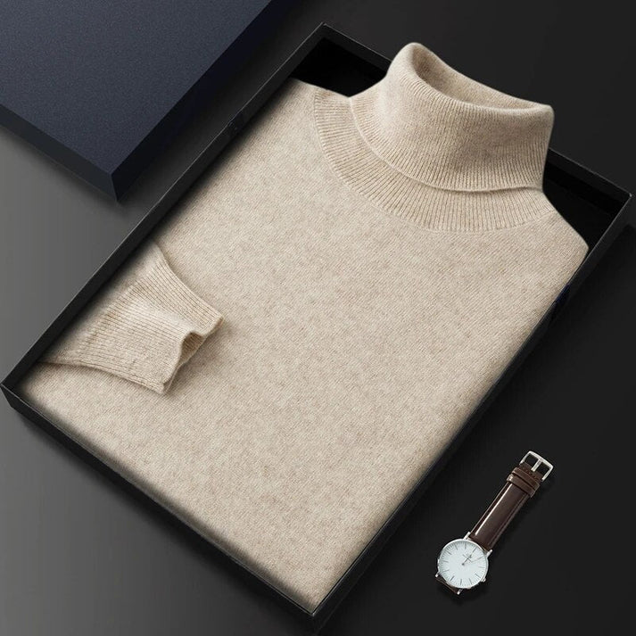 Pull col roulé homme en laine souple à coupe flatteuse 5