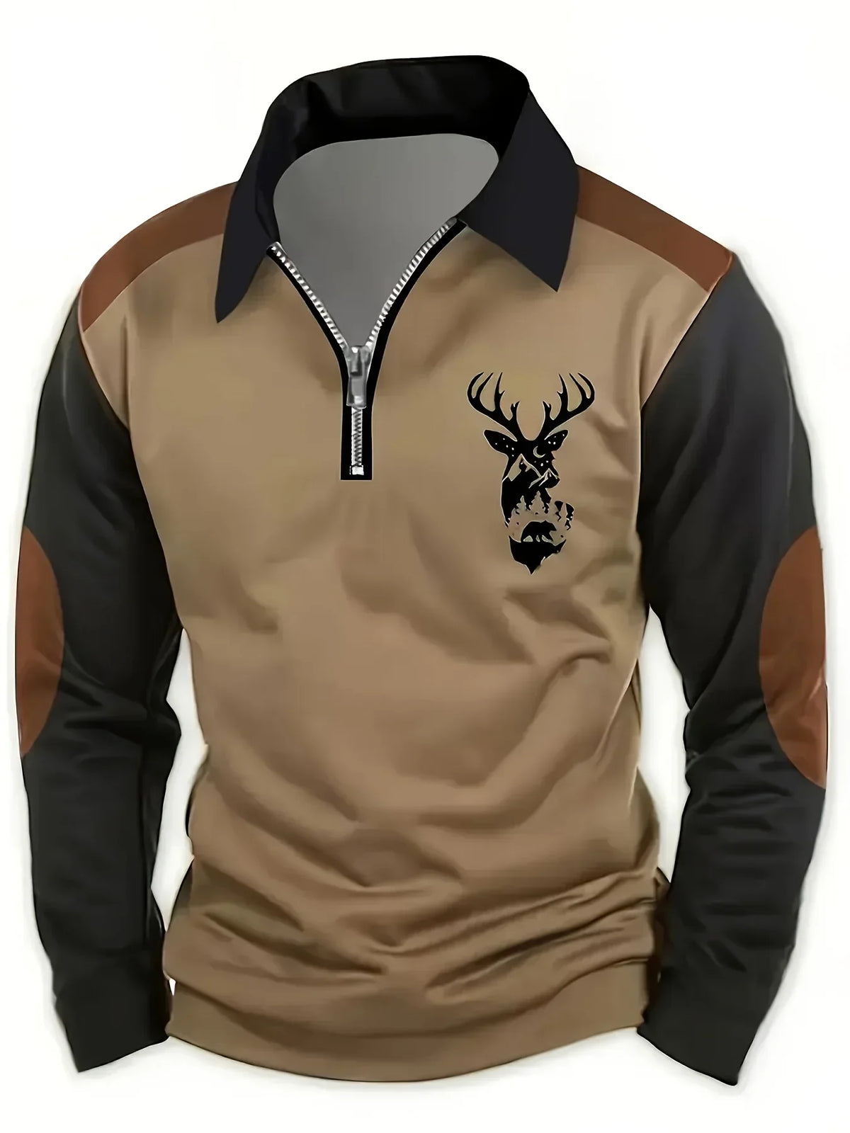 Pull homme automnal en maille à coutures renforcées 3