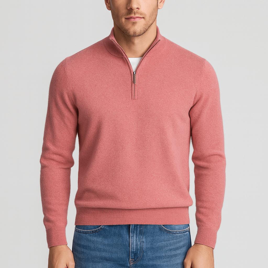 Pull homme col V en laine mérinos à maille texturée et coupe classique 6