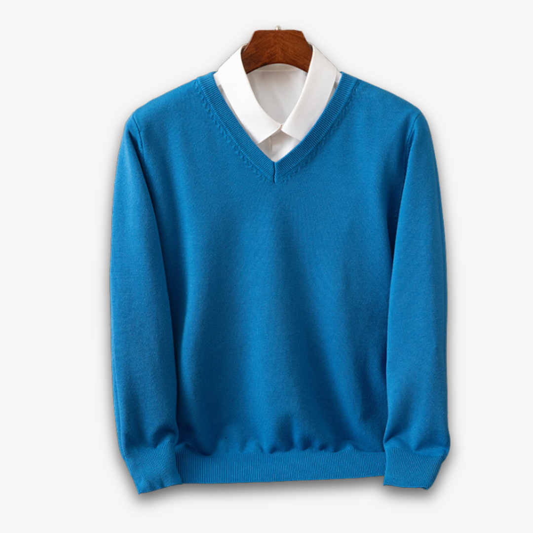Pull homme en laine coupe aisée et maille qui garde sa forme 2