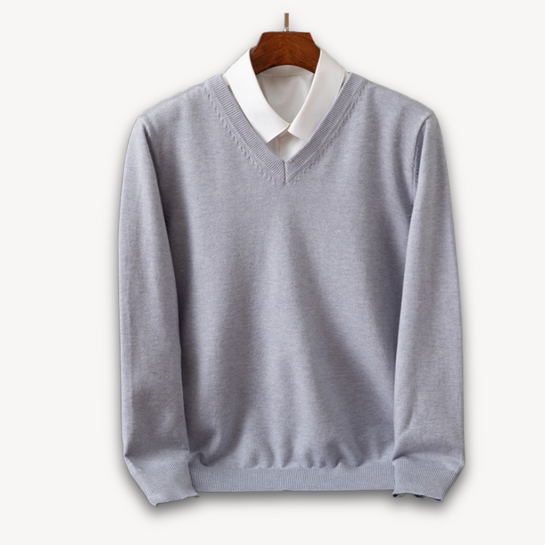 Pull homme en laine coupe aisée et maille qui garde sa forme 3