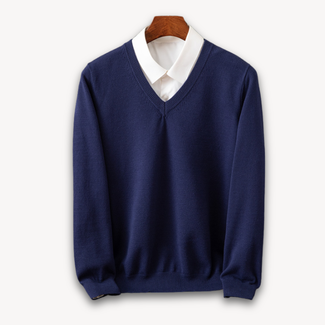 Pull homme en laine coupe aisée et maille qui garde sa forme 5