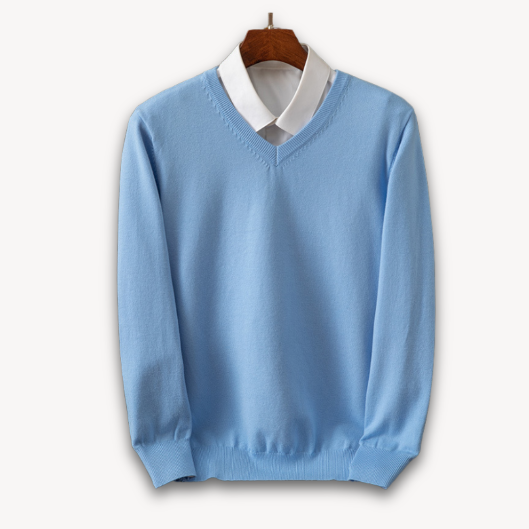 Pull homme en laine coupe aisée et maille qui garde sa forme 9