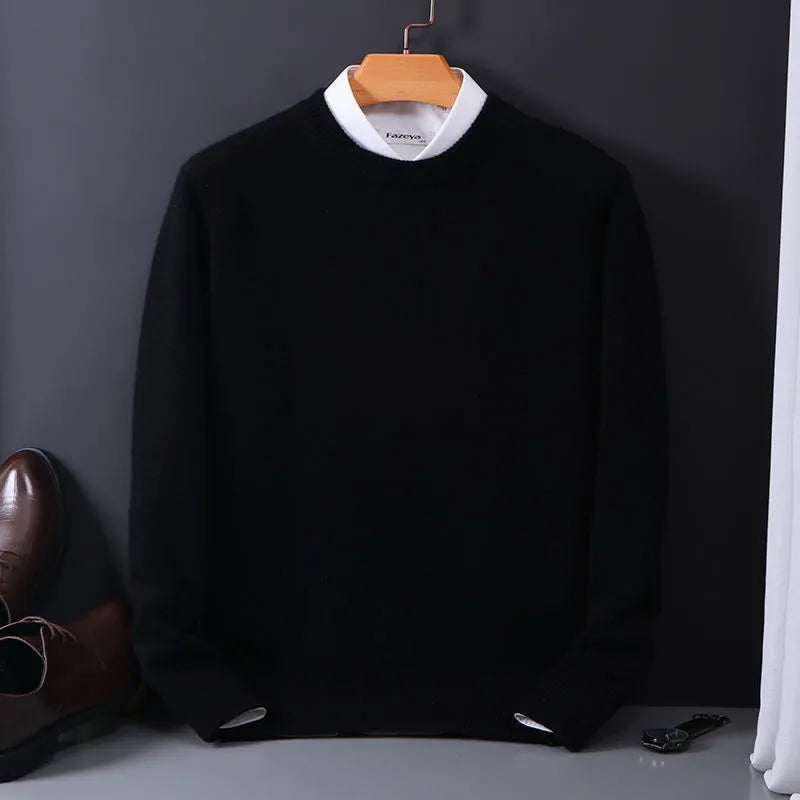 Pull homme en pure laine, coupe classique intemporelle et maille durable 1