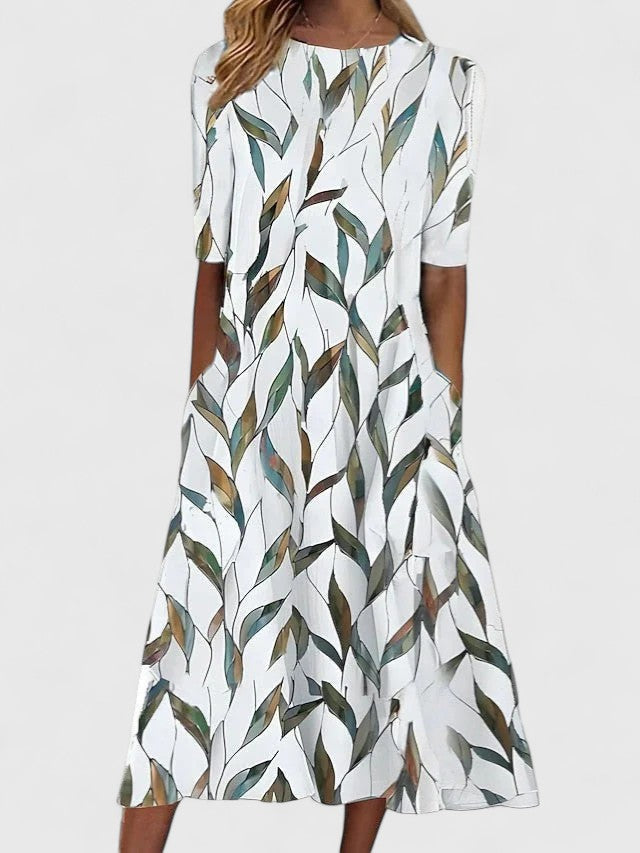 Capucine – Robe midi d'été à imprimé femme