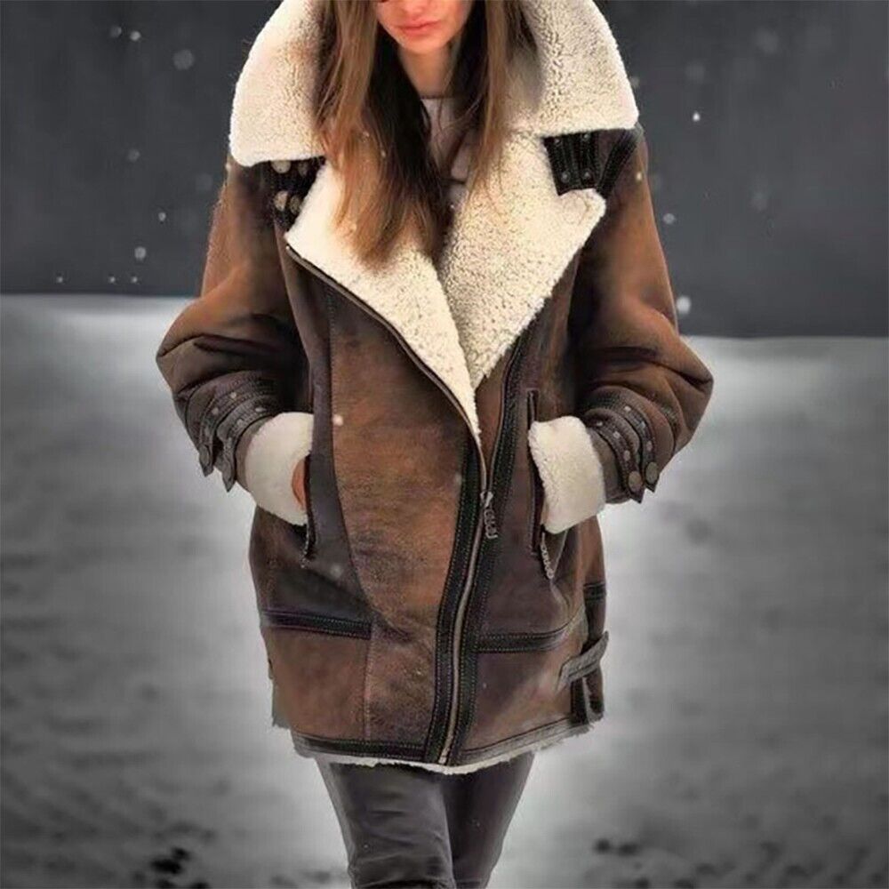 Léna – Manteau femme hiver en shearling