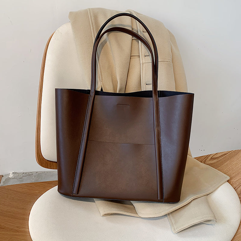 Sac à main femme en cuir à poignée et grande contenance 6