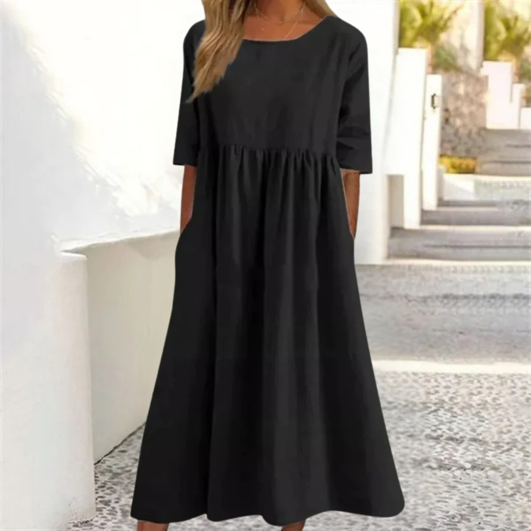 Héloïse – Robe midi d’été à coupe décontractée femme