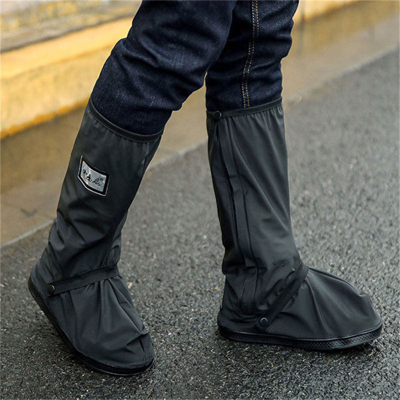 Sur-chaussures de pluie imperméables à fermeture éclair et semelle antidérapante 4